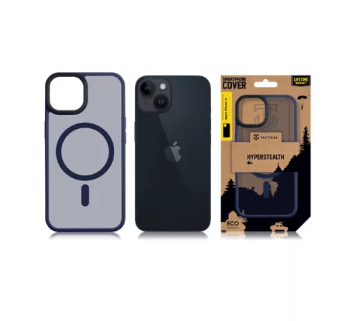 Tactical MagForce Hyperstealth Apple iPhone 14 Magsafe hátlap tok, áttetsző/sötétkék