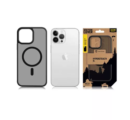 Tactical MagForce Hyperstealth Apple iPhone 13 Pro Max Magsafe hátlap tok, áttetsző/sötétszürke