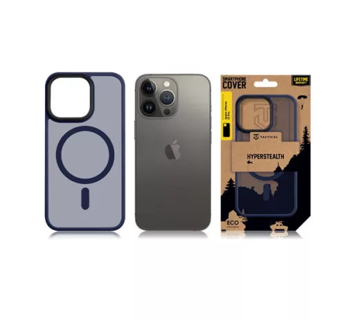 Tactical MagForce Hyperstealth Apple iPhone 13 Pro Magsafe hátlap tok, áttetsző/sötétkék