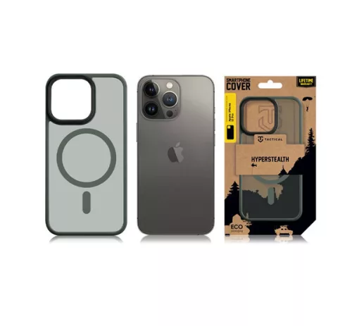 Tactical MagForce Hyperstealth Apple iPhone 13 Pro Magsafe hátlap tok, áttetsző/sötétszöld