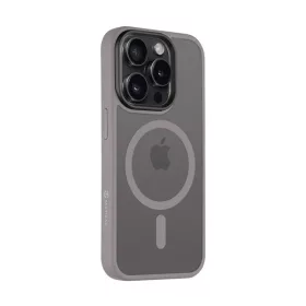   Tactical MagForce Hyperstealth Apple iPhone 15 Pro Magsafe hátlap tok, áttetsző/világosszürke