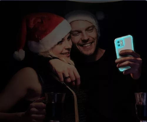 Apple iPhone 13 foszforeszkáló / sötétben világító szilikon tok, sárga