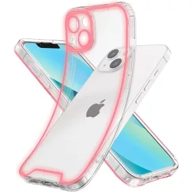   Apple iPhone 14 Pro foszforeszkáló / sötétben világító szilikon tok, rózsaszín