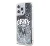 DKNY Liquid Glitter Arch Logo iPhone 13 Pro hátlap tok, fekete
