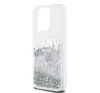 DKNY Liquid Glitter Arch Logo iPhone 14 Pro Max hátlap tok, átlátszó