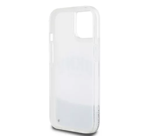 DKNY Liquid Glitter Arch Logo iPhone 14 hátlap tok, átlátszó
