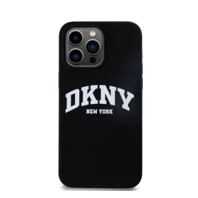   DKNY Liquid Silicone Arch Logo iPhone 14 Pro Max Magsafe hátlap tok, fekete