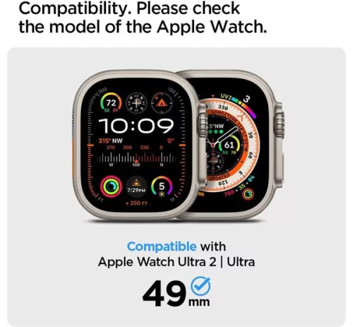Spigen Lock Fit Apple Watch Ultra 4 / 3 / 2 / 1 49mm tok, fekete