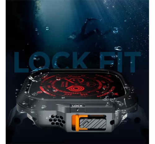 Spigen Lock Fit Apple Watch Ultra 4 / 3 / 2 / 1 49mm tok, fekete