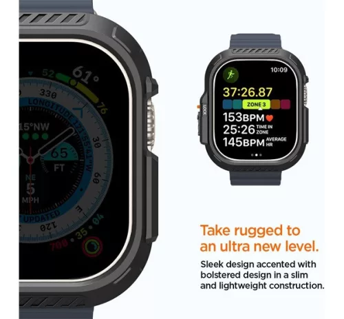 Spigen Lock Fit Apple Watch Ultra 4 / 3 / 2 / 1 49mm tok, fekete