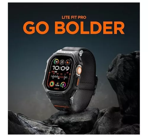 Spigen Lite Fit Pro Apple Watch Ultra 4 / 3 / 2 / 1 49mm tok / szíj, matt fekete