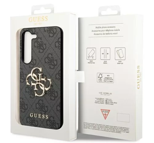 Guess 4G Big Metal Logo Samsung Galaxy A35 hátlap tok, fekete, GUHCSA354GMGGR