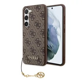   Guess 4G Charms Collection Samsung Galaxy A35 hátlap tok, barna, CSA35GF4GBR