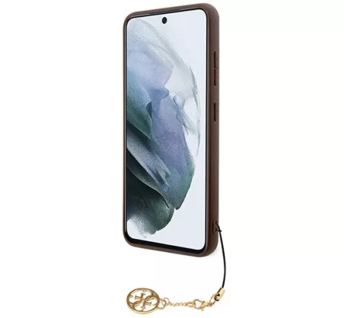 Guess 4G Charms Collection Samsung Galaxy A35 hátlap tok, barna, CSA35GF4GBR