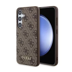   Guess 4G Metal Gold Logo Samsung Galaxy A35 hátlap tok, barna, GUOHCSA35G4GFBR