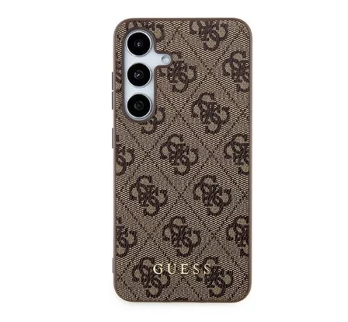 Guess 4G Metal Gold Logo Samsung Galaxy A35 hátlap tok, barna, GUOHCSA35G4GFBR