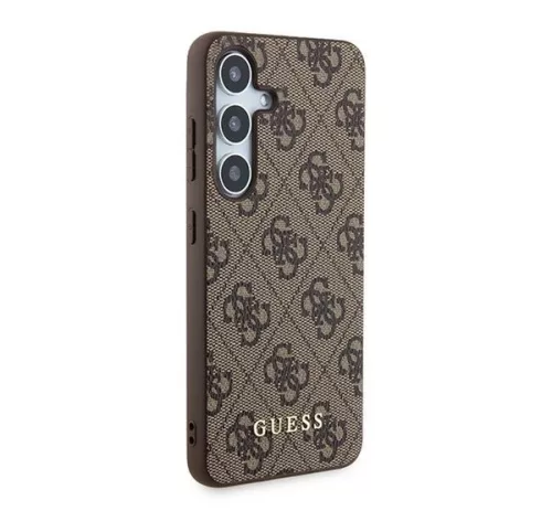Guess 4G Metal Gold Logo Samsung Galaxy A35 hátlap tok, barna, GUOHCSA35G4GFBR