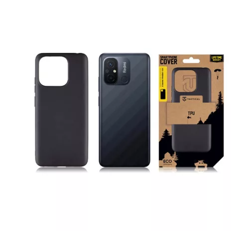 Tactical TPU Xiaomi Redmi 12C hátlap tok, fekete