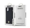 DKNY PU Leather Repeat Pattern Stack Logo Apple iPhone 15 Plus Magsafe kompatibilis hátlap tok, fekete