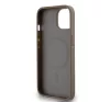 DKNY PU Leather Repeat Pattern Bottom Stripe Apple iPhone 13 Magsafe kompatibilis hátlap tok, barna