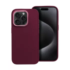   Frame iPhone 15 Pro közepesen ütésálló tok kameravédő kerettel, lila
