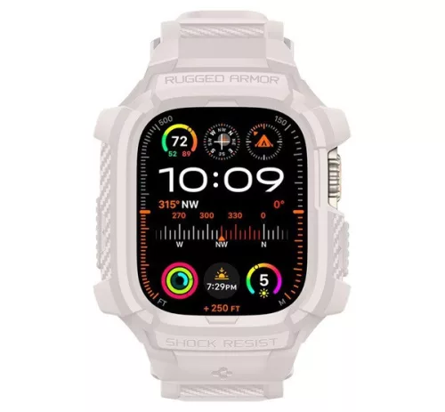 Spigen Rugged Armor Pro Apple Watch Ultra 4 / 3 / 2 / 1 49mm tok / szíj, bézs