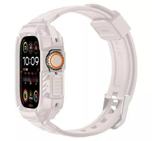 Spigen Rugged Armor Pro Apple Watch Ultra 4 / 3 / 2 / 1 49mm tok / szíj, bézs