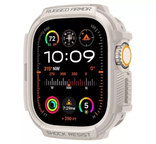 Spigen Rugged Armor Apple Watch Ultra 4 / 3 / 2 / 1 49mm tok, bézs