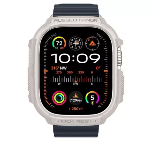 Spigen Rugged Armor Apple Watch Ultra 4 / 3 / 2 / 1 49mm tok, bézs