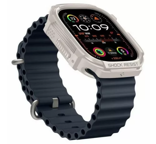 Spigen Rugged Armor Apple Watch Ultra 4 / 3 / 2 / 1 49mm tok, bézs