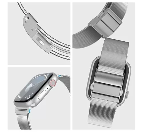 Spigen Sleek Link Apple Watch Ultra 4 / 3 / 2 / 1 49mm 10 46mm / 9 / 8 / 7 45mm / SE (2 / 1) / 6 / 5 / 4 44mm / 3 / 2 / 1 42mm szíj, ezüst