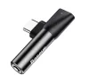 Baseus USB-C-USB-C+Mini Jack 3,5 mm audio adapter, fekete