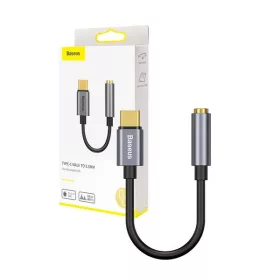   Baseus L54 USB-C audioadapter + 3,5 mm-es mini jack csatlakozó, szürke