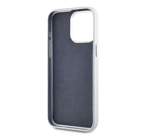 Karl Lagerfeld Grained PU Hotel RSG iPhone 15 Pro Max hátlap tok, ezüst