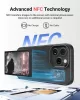 E-Ink okos telefontok, programozható NFC kijelzővel iPhone 13 Pro, fekete