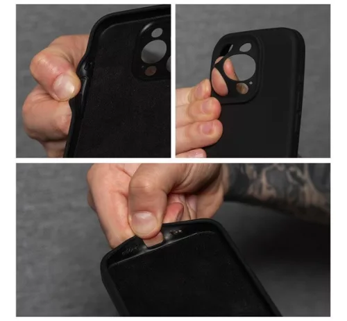 2mm Apple iPhone 14 Pro szilikon hátlap tok, fekete