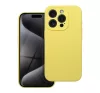 2mm Apple iPhone 15 szilikon hátlap tok, sárga