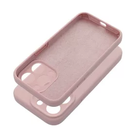   2mm Apple iPhone 15 Pro szilikon hátlap tok, világos rózsaszín