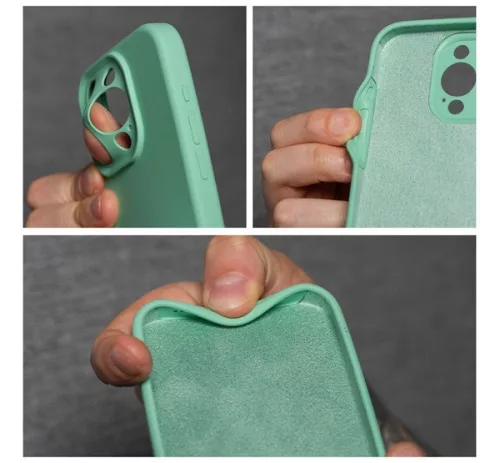 2mm Apple iPhone 15 Pro Max szilikon hátlap tok, mentazöld