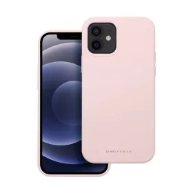   Roar Apple iPhone 12 prémium szilikon tok velúr béléssel, világos rózsaszín