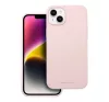 Roar Apple iPhone 14 Plus prémium szilikon tok velúr béléssel, világos rózsaszín