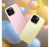 Roar Apple iPhone 15 Pro prémium szilikon tok velúr béléssel, világos rózsaszín