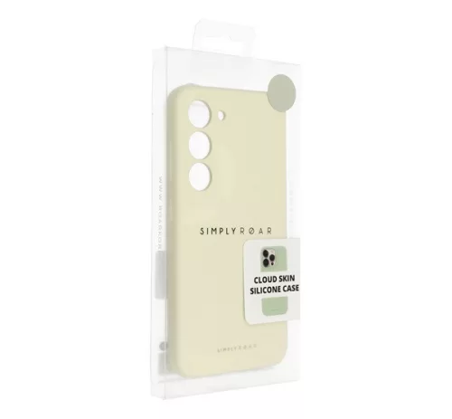 Roar Samsung Galaxy S23 5G prémium szilikon tok velúr béléssel, világossárga