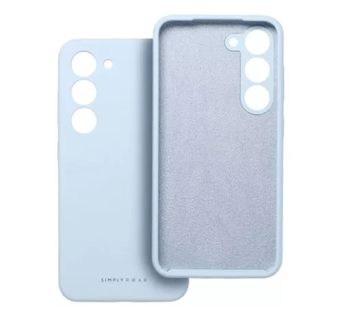 Roar Samsung Galaxy A15 4G / A15 5G prémium szilikon tok velúr béléssel, világoskék