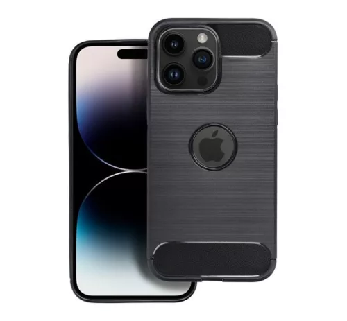 Forcell Carbon Apple iPhone 16 szilikon tok, fekete
