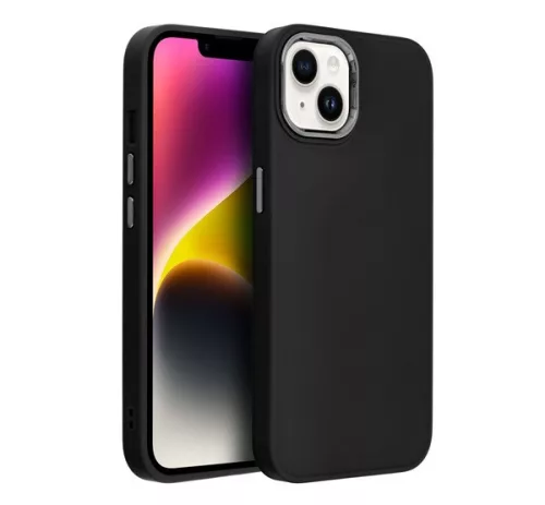 Frame Apple iPhone 16 Pro közepesen ütésálló tok kameravédő kerettel, fekete