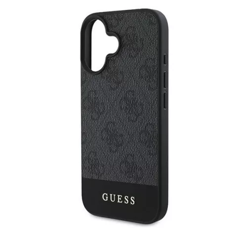 Guess 4G Bottom Stripe Apple iPhone 16 Plus hátlap tok, szürke GUHCP16MG4GLGR