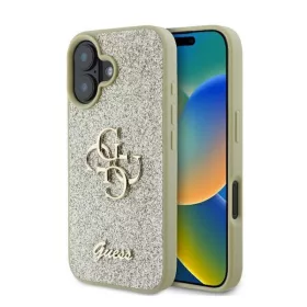   Guess Fixed Glitter Big 4G Apple iPhone 16 Plus hátlap tok, arany