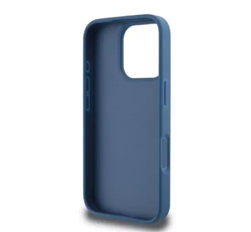 Guess 4G Bottom Stripe Apple iPhone 16 Pro Max hátlap tok, kék GUHCP16XG4GLBL