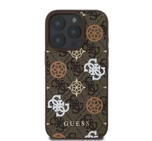 Guess Peony On 4G Background Apple iPhone 16 Pro MagSafe kompatibilis tok, barna GUHMP16LP4PWPW